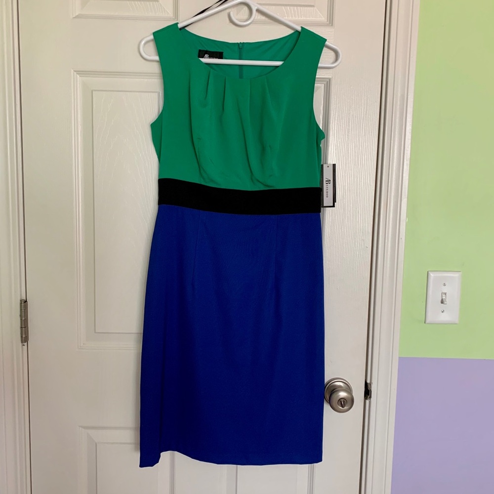 NWT AB studio colorblocked dress